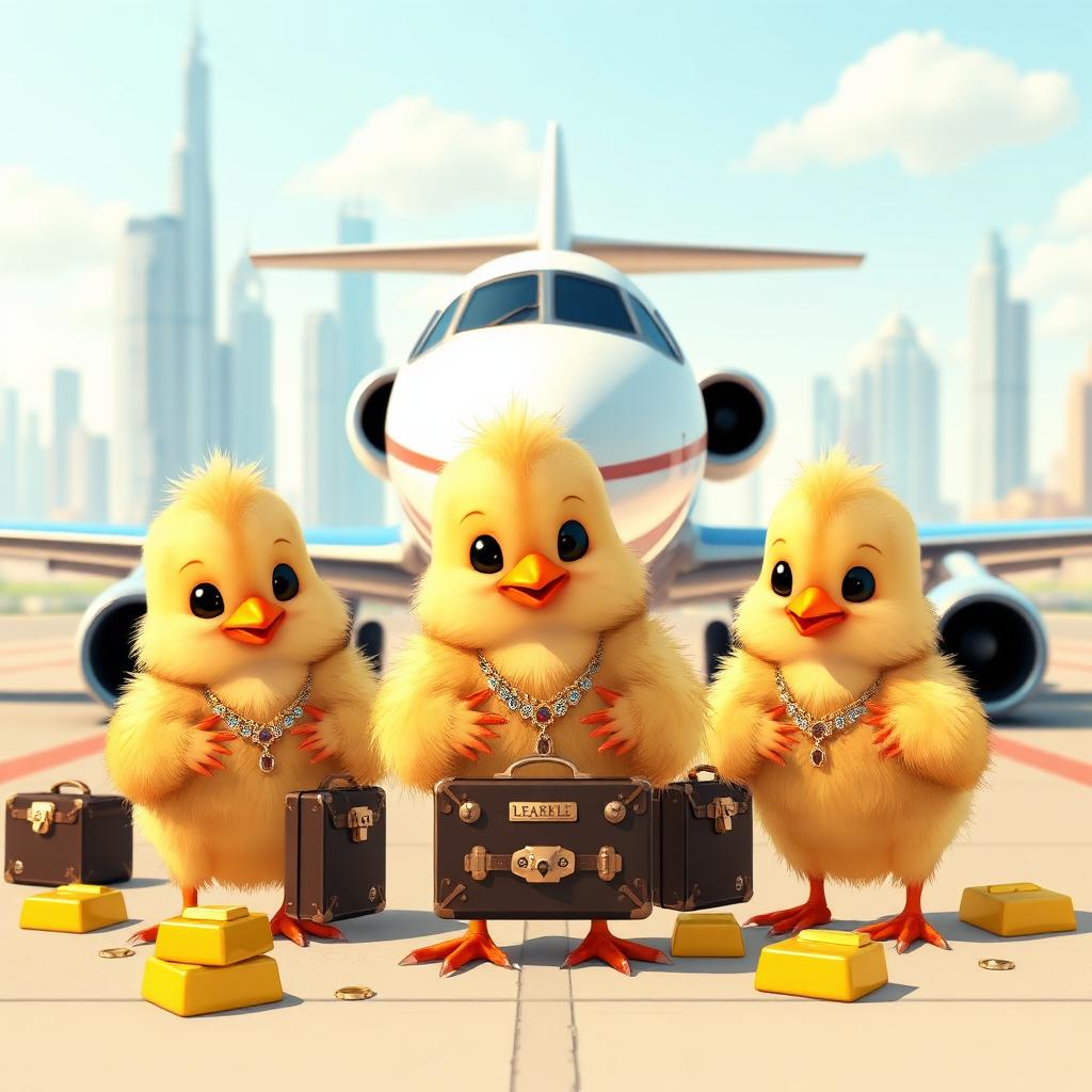 Chicks with private jet